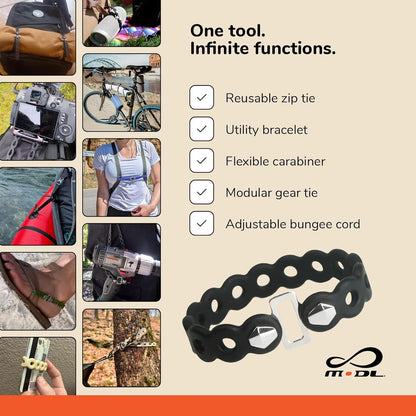 MODL Infinity Tool™ Modular Gear Straps (4-Pack) for Camping, Travel & EDC