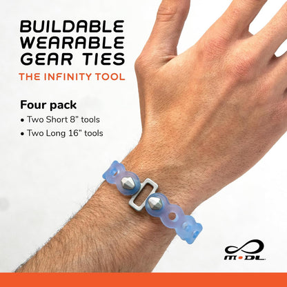 MODL Infinity Tool™ Modular Gear Straps (4-Pack) for Camping, Travel & EDC