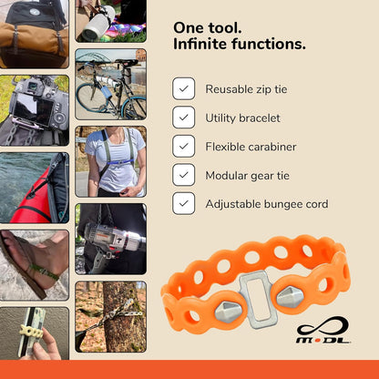 MODL Infinity Tool™ Modular Gear Straps (4-Pack) for Camping, Travel & EDC