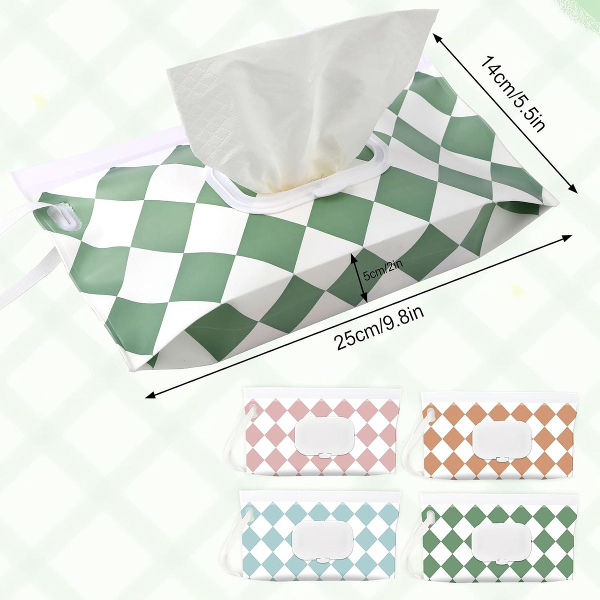 FEBSNOW 4 Pack Baby Wipe Dispenser, Portable Refillable Wet Wipe Holder