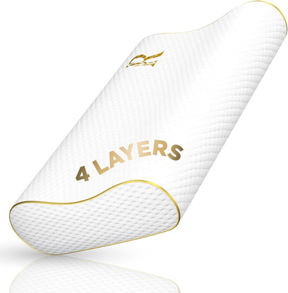 Travel Memory Foam Cervical Pillow – Contour Pillow for Neck and Shoulder Pain