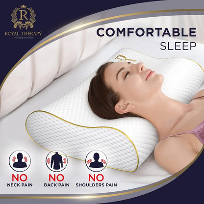 Travel Memory Foam Cervical Pillow – Contour Pillow for Neck and Shoulder Pain