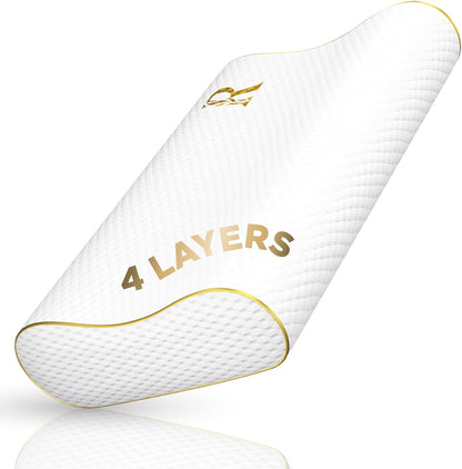 Travel Memory Foam Cervical Pillow – Contour Pillow for Neck and Shoulder Pain