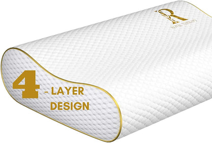 Travel Memory Foam Cervical Pillow – Contour Pillow for Neck and Shoulder Pain