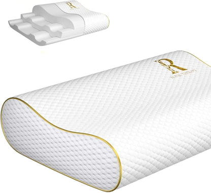 Travel Memory Foam Cervical Pillow – Contour Pillow for Neck and Shoulder Pain