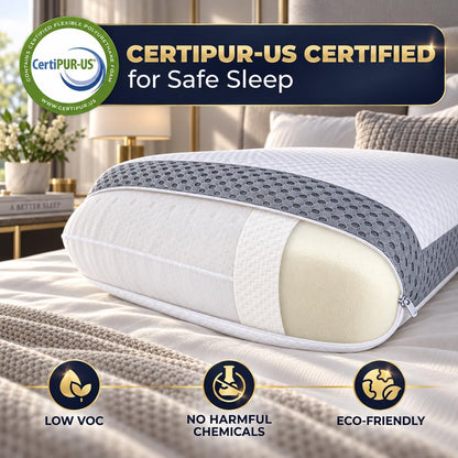 Travel Memory Foam Cervical Pillow – Contour Pillow for Neck and Shoulder Pain