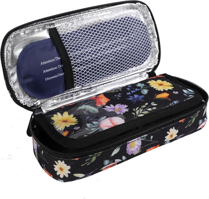 Insulin Cooler Travel Case Diabetic Medication with Ice Packs and Insulation Liner insulin cooler travel case tsa approved