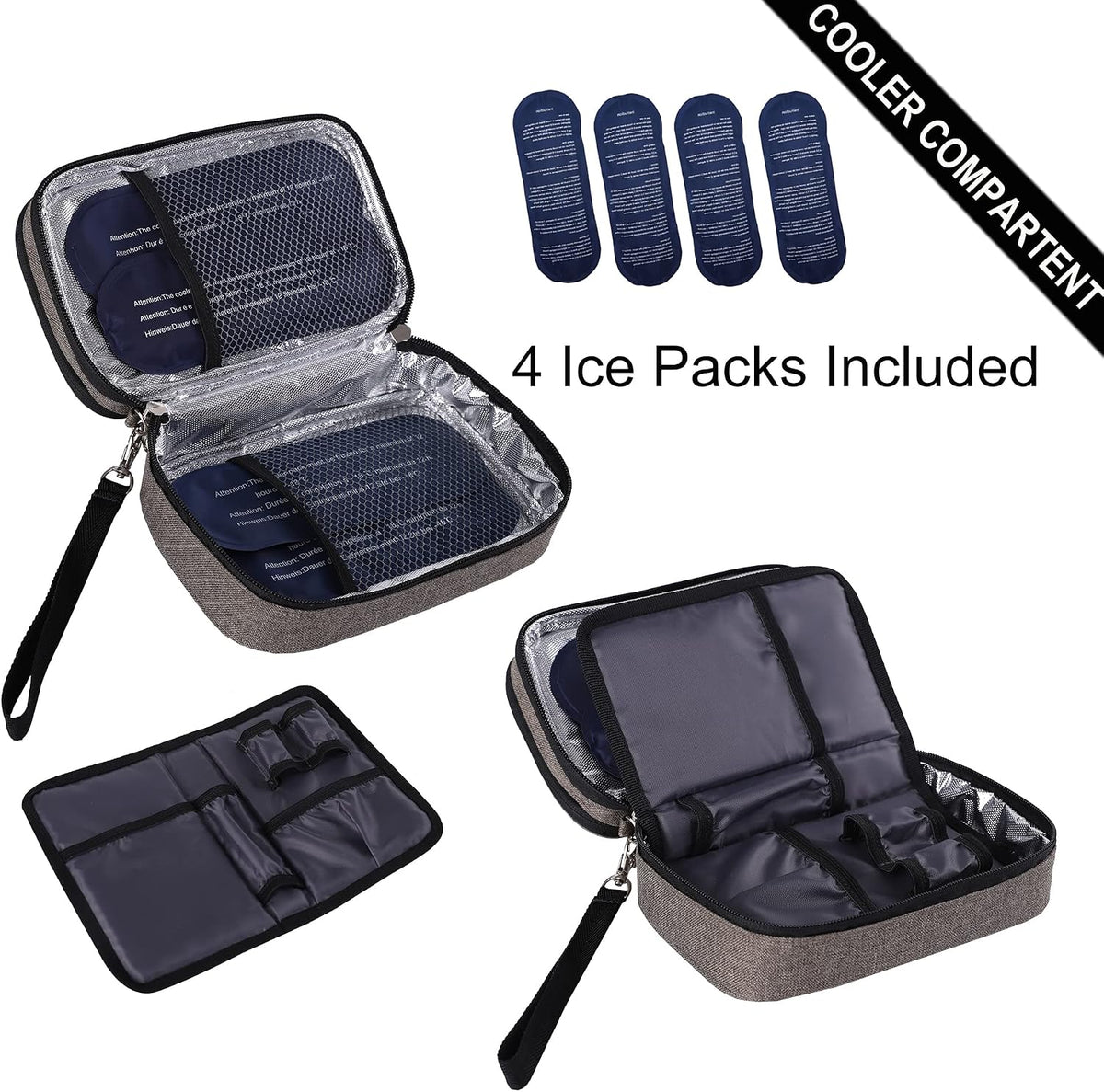 Insulin Cooler Travel Case Diabetic Medication with Ice Packs and Insulation Liner insulin cooler travel case tsa approved