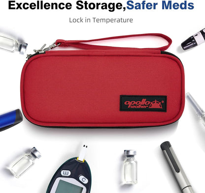 Insulin Cooler Travel Case Diabetic Medication with Ice Packs and Insulation Liner insulin cooler travel case tsa approved