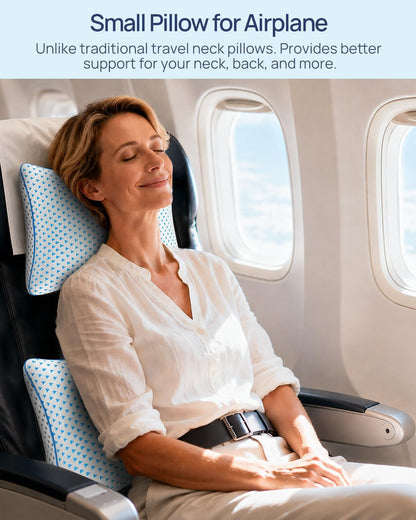 Adjustable Small Cooling Memory Foam Pillow for Travel, Camping & Airplane