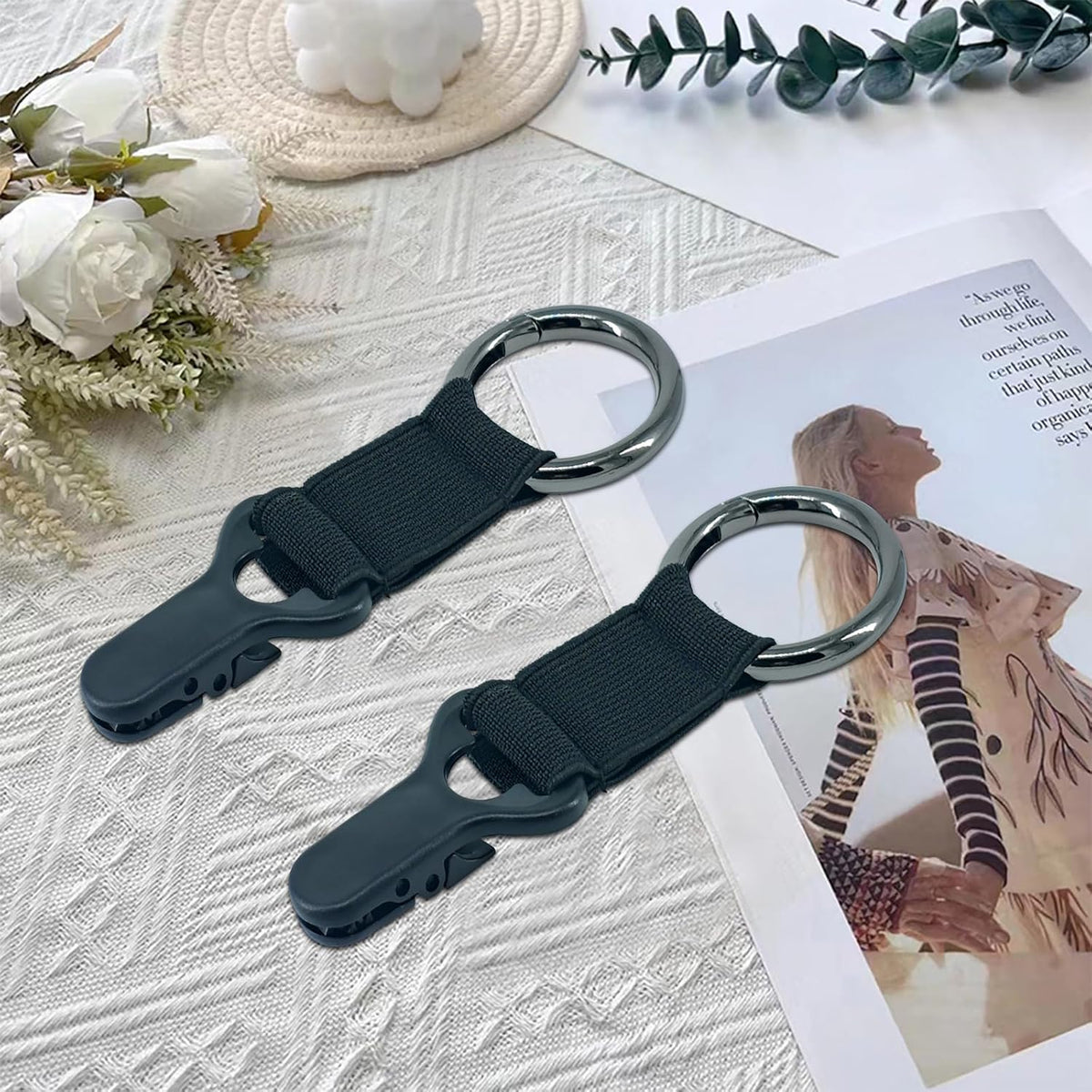 2-Pack Hat Attachment Clip for Bags - Essential Travel Accessory for Backpack, Purse, Luggage on Beach Trips & Outdoor Adventures