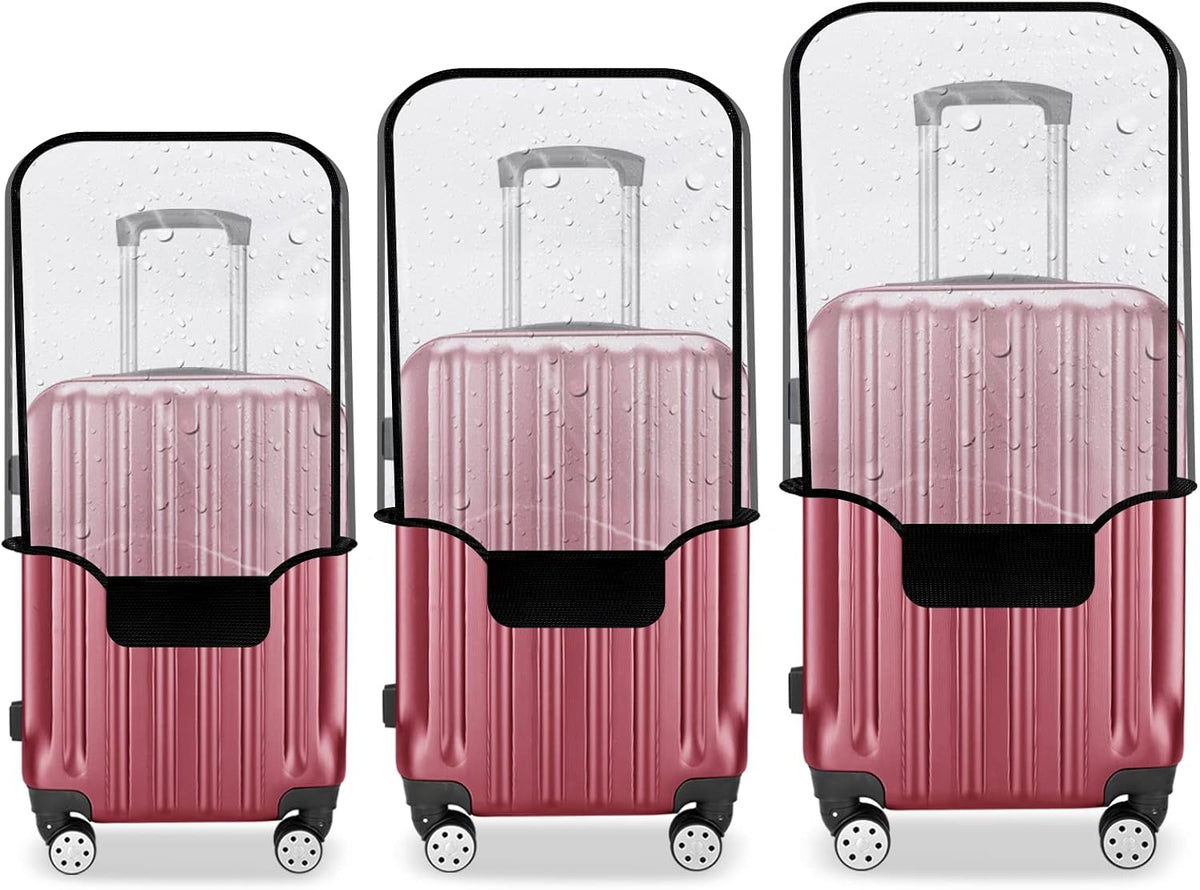 Suitcase Covers for Luggage 3 Pack 0.4mm Heavy Duty Clear PVC Waterproof