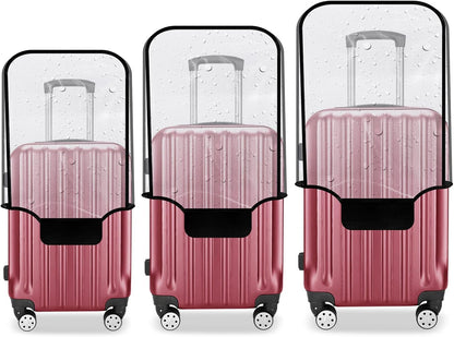 Suitcase Covers for Luggage 3 Pack 0.4mm Heavy Duty Clear PVC Waterproof