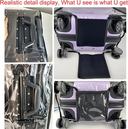 Suitcase Covers for Luggage 3 Pack 0.4mm Heavy Duty Clear PVC Waterproof