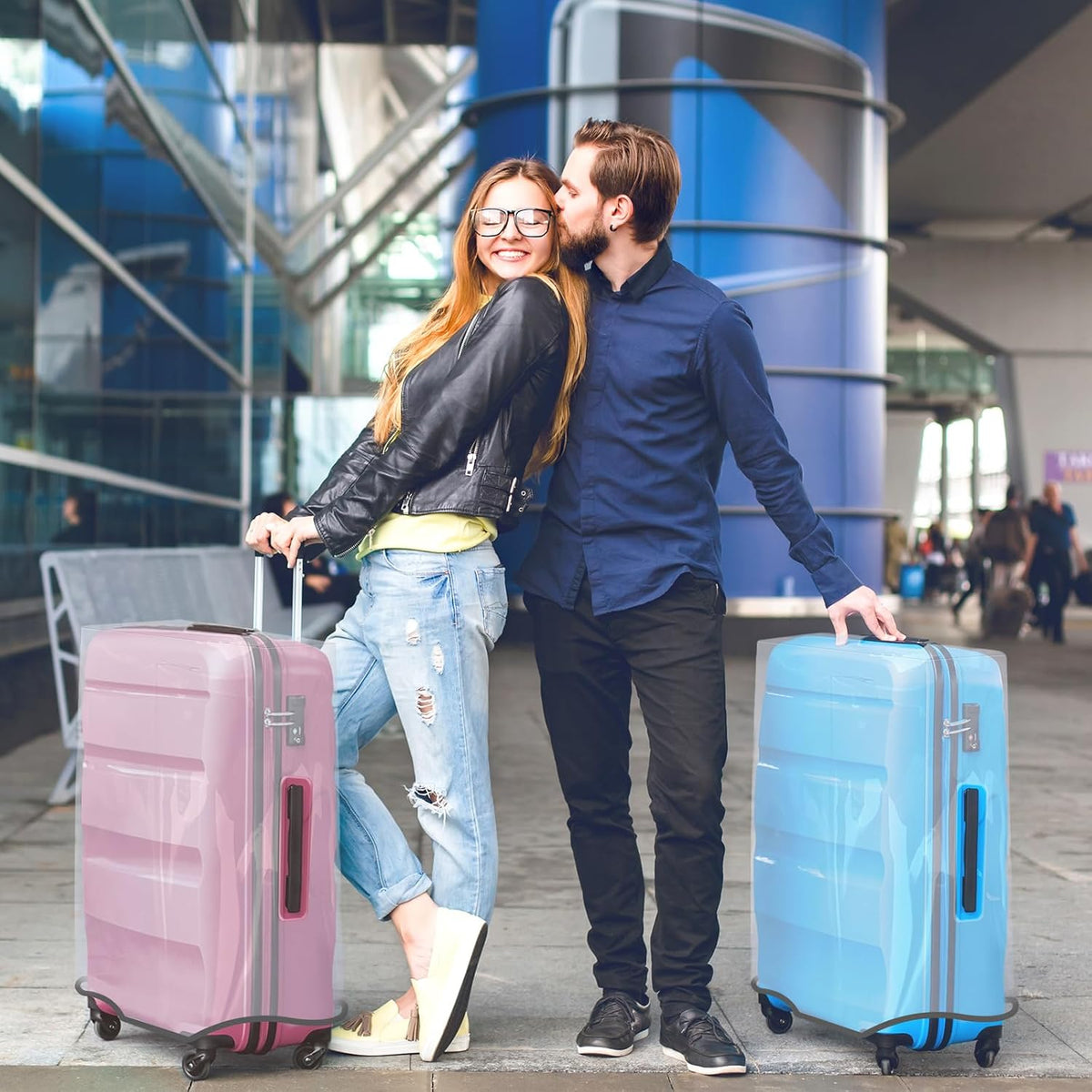 Suitcase Covers for Luggage 3 Pack 0.4mm Heavy Duty Clear PVC Waterproof