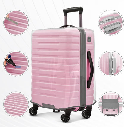 Suitcase Covers for Luggage 3 Pack 0.4mm Heavy Duty Clear PVC Waterproof