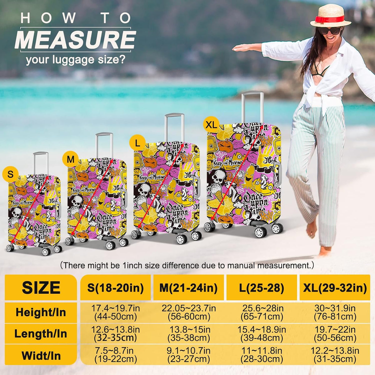 Suitcase Covers for Luggage 3 Pack 0.4mm Heavy Duty Clear PVC Waterproof