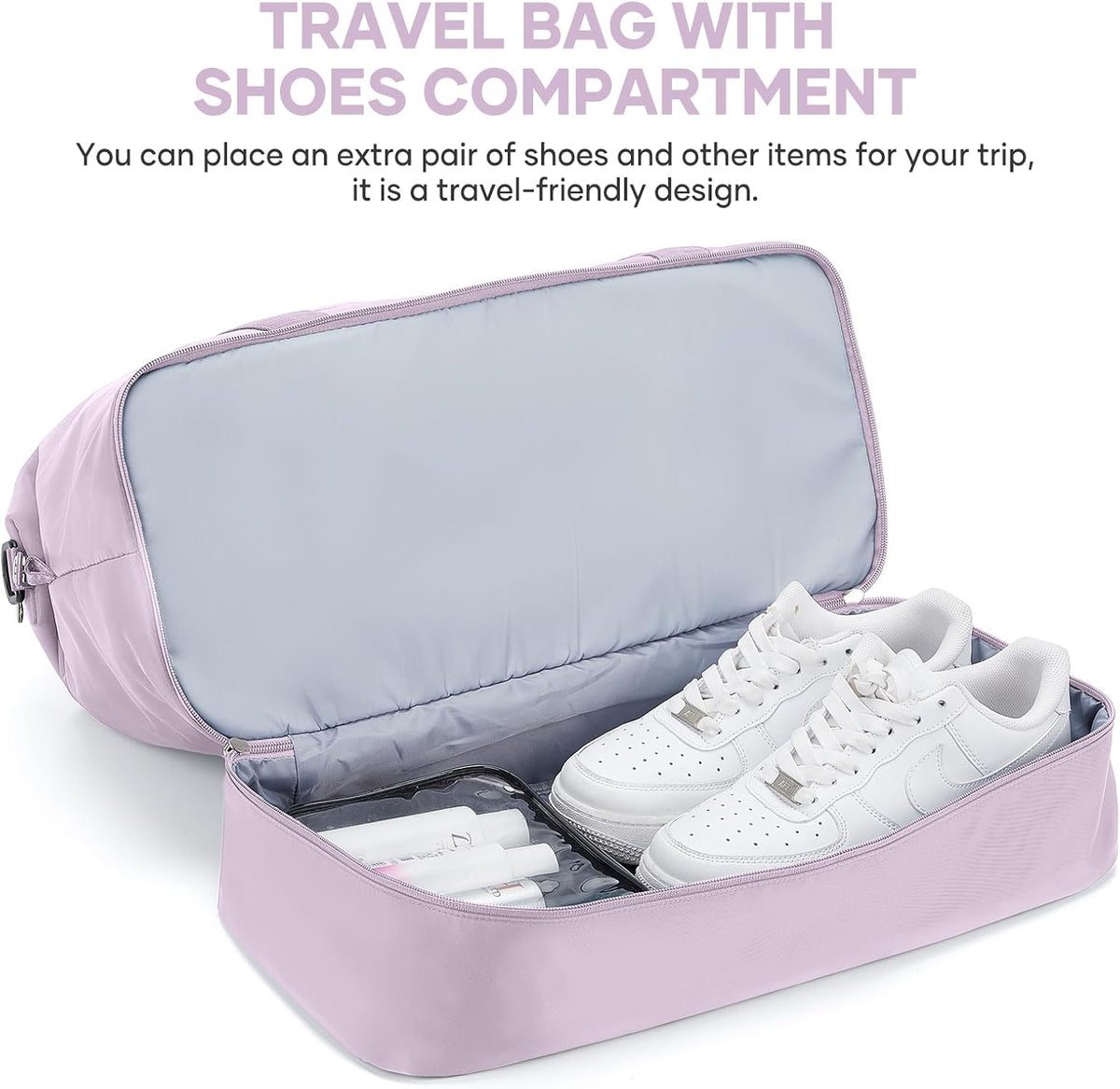 Travel Duffel Bag, Sports Tote Gym Bag, Shoulder Weekender Overnight Bag for Women - Colors A