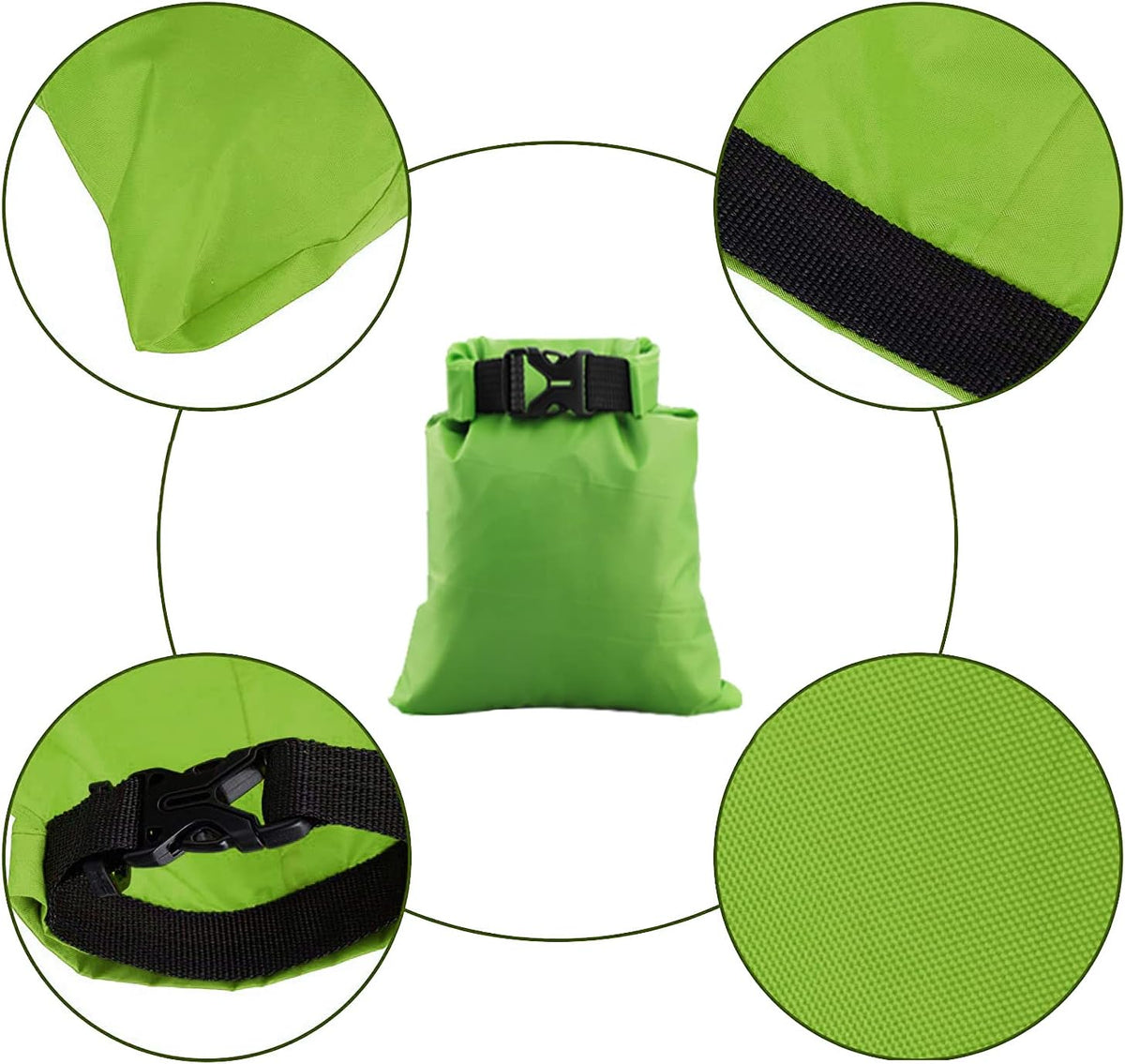 Pimoys 5 Pack Waterproof Dry Sacks, Lightweight Outdoor Dry Bags Ultimate Dry Bags for Kayaking Rafting Boating Camping (1.5L, 2.5L, 3.5L, 4.5L, 6L)