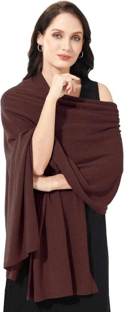 Soft Cashmere Blend Wrap Chic Scarf Stole for Women Wayfarer Travel Extra Large 87"x28" - Colors A