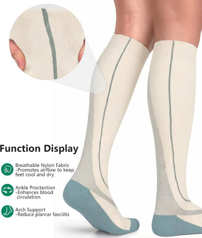 FuelMeFoot 3 Pack Copper Compression Socks - Compression Socks Women & Men Circulation - Best for Medical,Running,Athletic