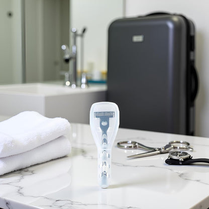 Transparent Portable Travel Men Manual Razor Protector Plastic Box Cover Container Storage Shaver Holder Protector Case Organizer,Electric Shavers, Men's Electric Shaver Accessories