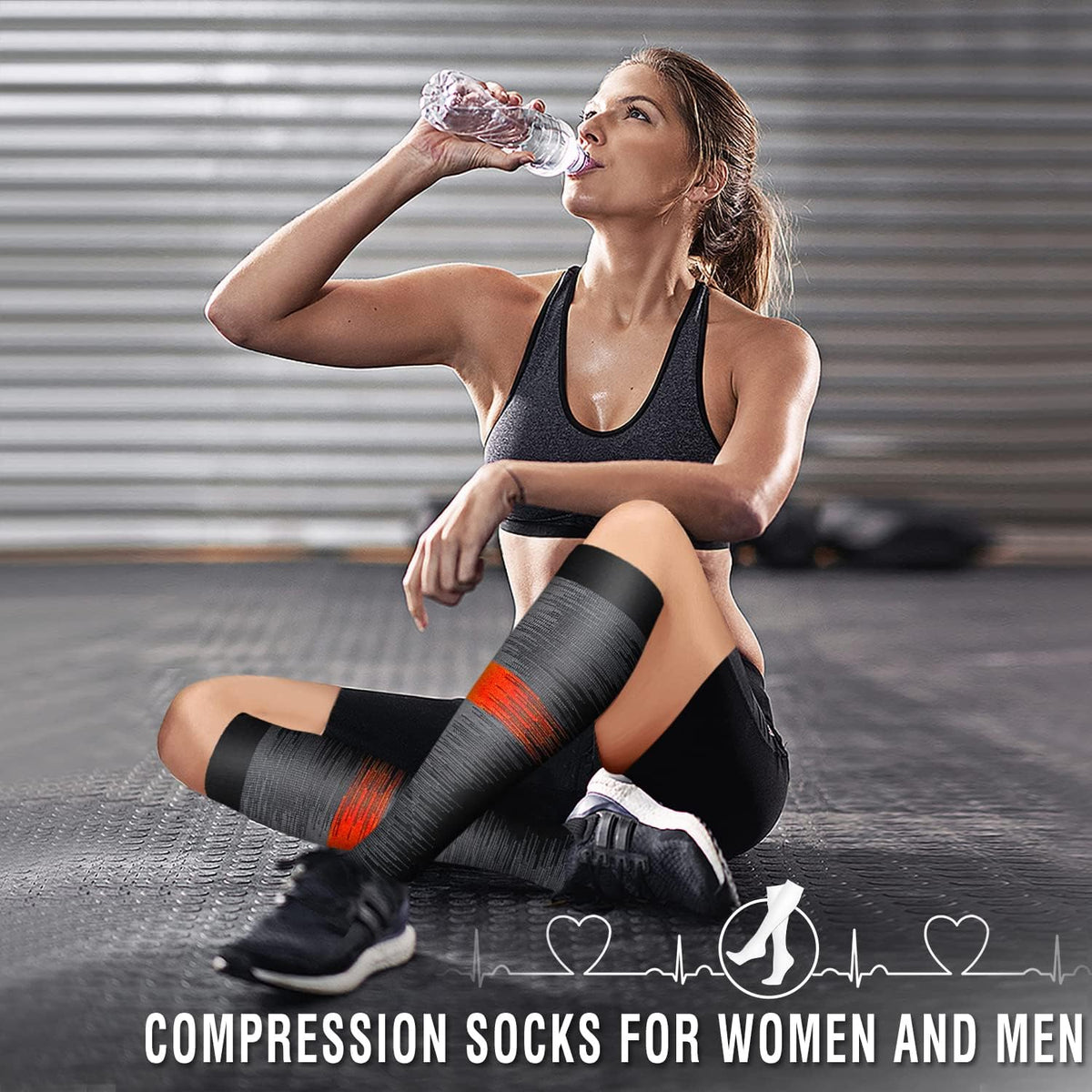 6 Pack Copper Compression Socks for Women and Men Circulation-Best Support for Medical,Running,Nursing,Athletic - Colors B