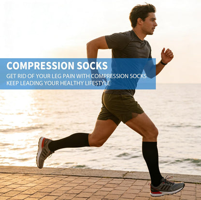 Sooverki Copper Compression Socks for Men & Women 8 Pack 15-20mmHg - Knee High Stockings Best Support for Running Athletic