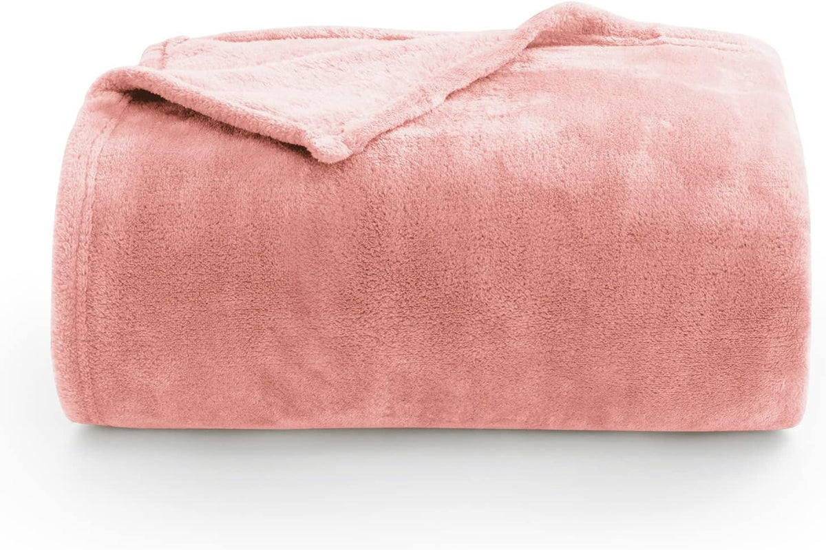 Fleece Blanket Soft Plush Throw for Couch Black 50"x60" - Colors A