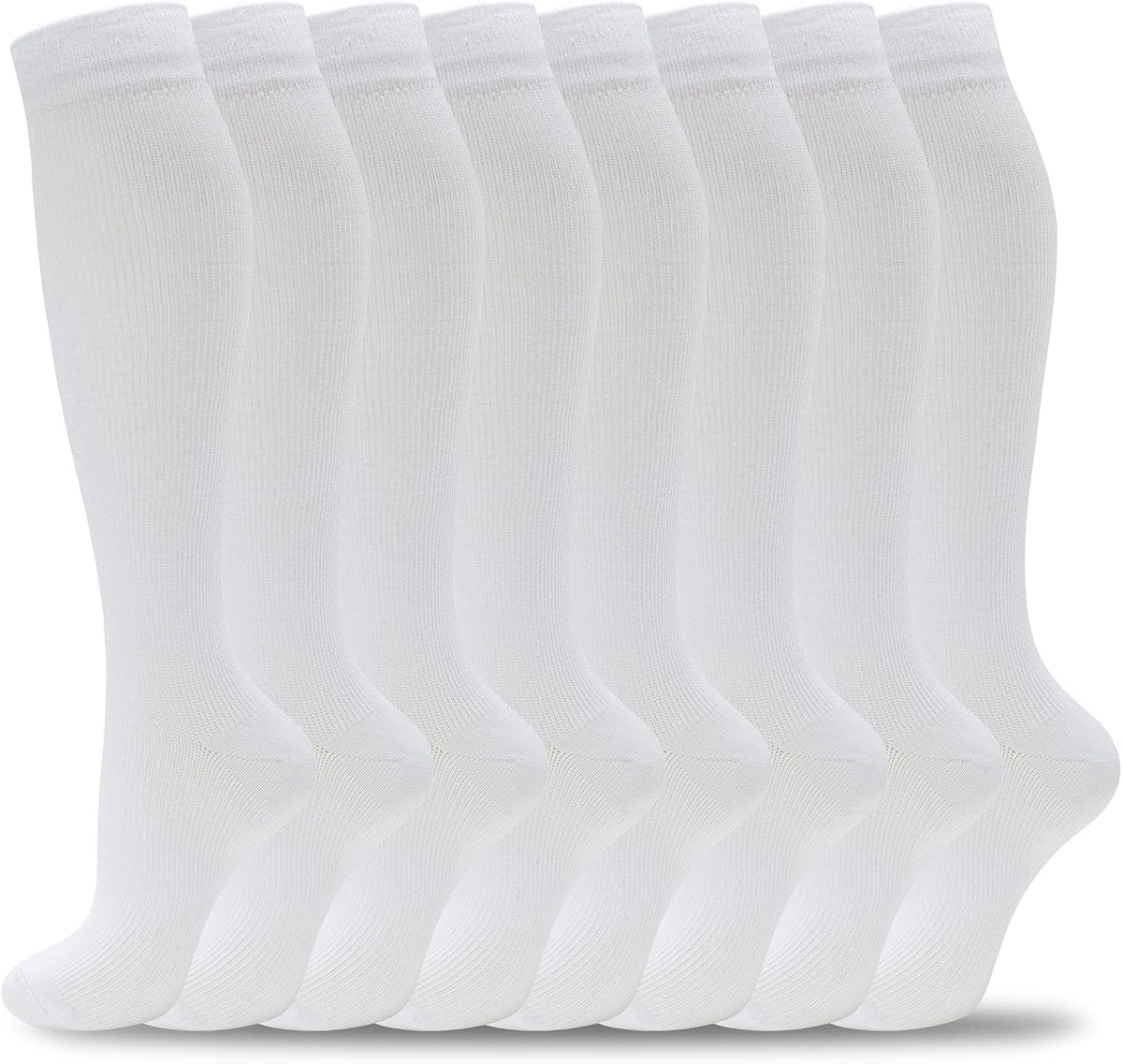 fenglaoda 8 Pairs Compression Socks for Men & Women 20-30 mmHg Knee High Nurse Pregnant Running Medical and Travel Athletic