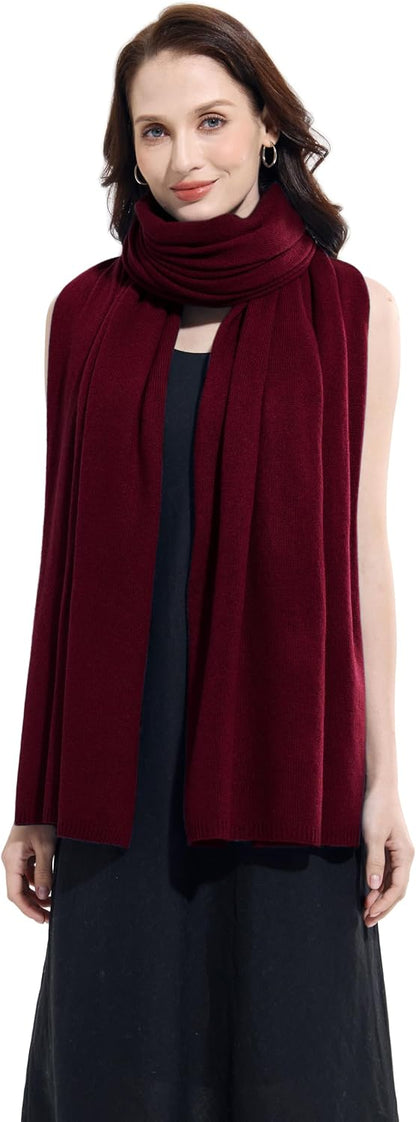 Soft Cashmere Blend Wrap Chic Scarf Stole for Women Wayfarer Travel Extra Large 87"x28" - Colors A