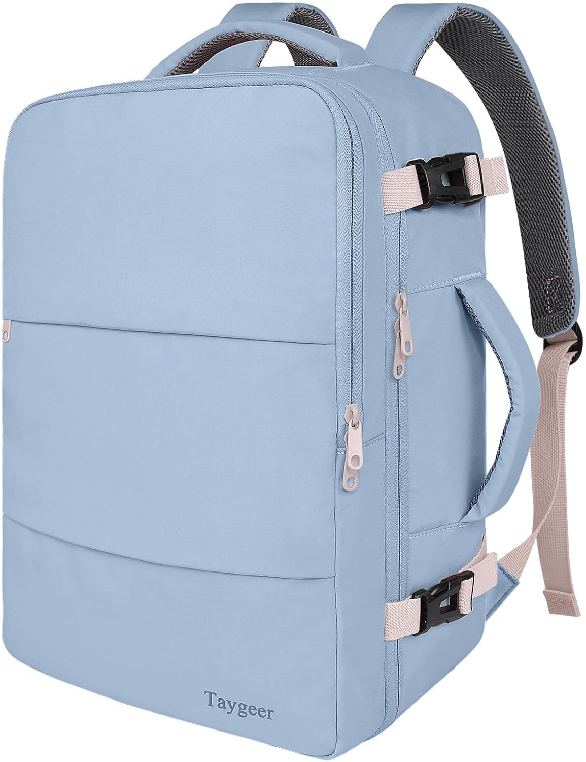 Taygeer Travel Backpack for Women, Carry On Backpack with Water Bottle Pocket & Shoe Pouch, TSA 15.6inch Laptop Mochila Flight Approved, Nurse Bag Casual Daypack for Weekender Business Hiking, Pink