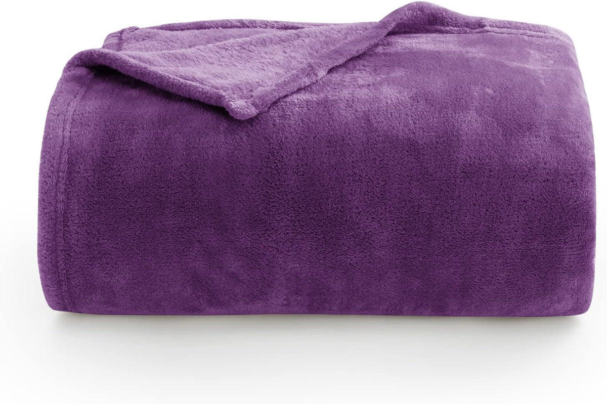 BEDELITE Fleece Blanket Black Throw Blankets for Couch & Bed, Luxury Plush Cozy Fuzzy Blanket 50x60 inches, Super Soft Warm Lightweight Throw Blanket for Travel Camping - Colors B