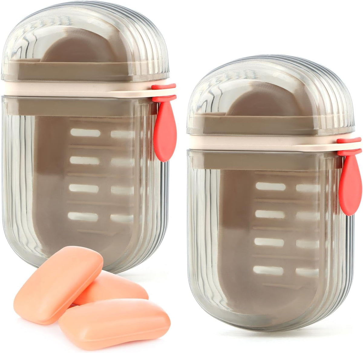 2 Pcs Travel Soap Case,Versatile Portable Travel S-OAP Box Leakproof Soap Container with Lid for Bathroom Shower Gym School Camping Vacation and Outdoor Activities(Size:2 pcs)