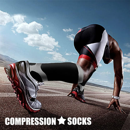 CHARMKING Compression Socks for Women & Men Circulation (3 Pairs) 15-20 mmHg is Best Support for Athletic Running Cycling