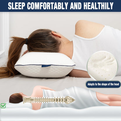 Travel & Camping Comfortable Memory Foam Pillow – Easy to Carry Portable Bag – Temperature Regulating Pillow Case