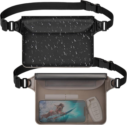 F-color Waterproof Fanny Pack - Cruise Essentials 2026 - Waterproof Pouch with Adjustable Waist Strap, Triple Zipper Roll-Top Dry Bag for Phone, Keep Passport Valuables Dry for Beach Kayaking Boating