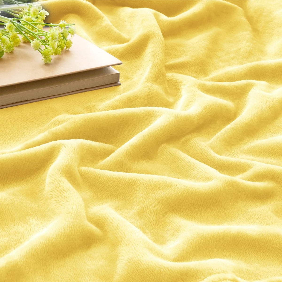Fleece Blanket Soft Plush Throw for Couch Black 50"x60" - Colors A