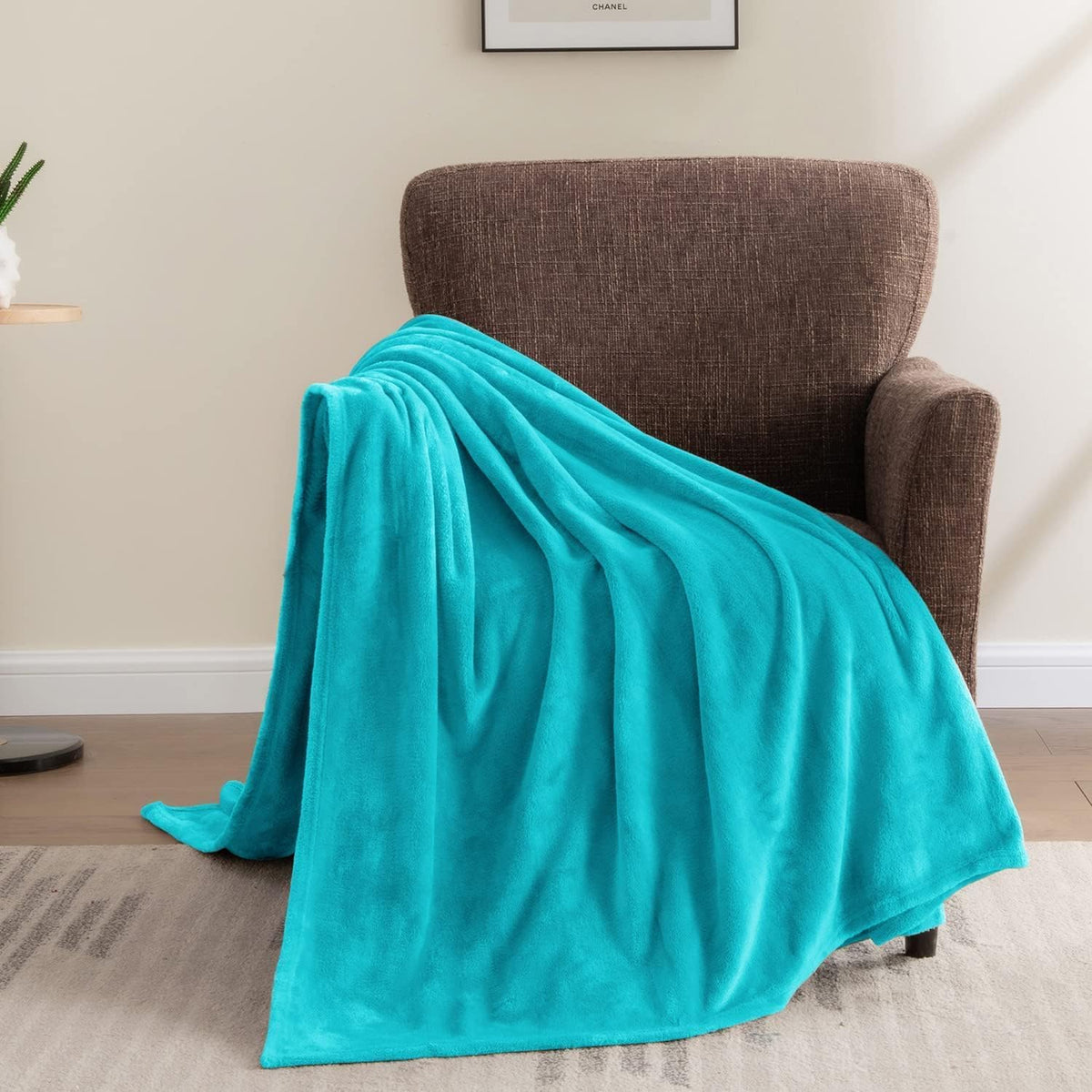 BEDELITE Fleece Blanket Black Throw Blankets for Couch & Bed, Luxury Plush Cozy Fuzzy Blanket 50x60 inches, Super Soft Warm Lightweight Throw Blanket for Travel Camping - Colors B