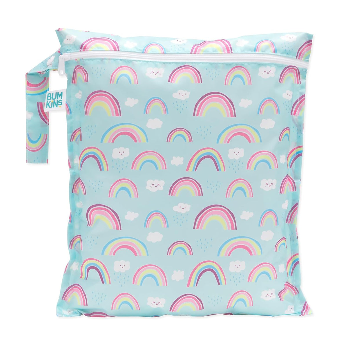 Bumkins Waterproof Wet Bag for Baby, Travel, Swim Suit, Cloth Diapers, Pump Parts, Pool, Beach, Gym Clothes, Toiletry, Hook to Stroller, Daycare, Zipper Reusable Wetdry Packing Pouch, Jungle