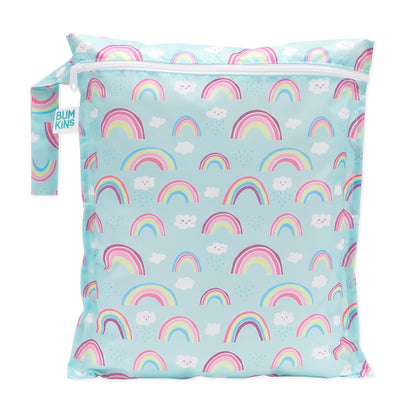 Bumkins Waterproof Wet Bag for Baby, Travel, Swim Suit, Cloth Diapers, Pump Parts, Pool, Beach, Gym Clothes, Toiletry, Hook to Stroller, Daycare, Zipper Reusable Wetdry Packing Pouch, Jungle