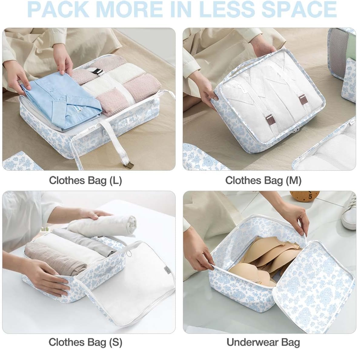 8 Set Packing Cubes for Suitcases,Packing Cube with Shoe, Cosmetics, Clothing, and Accessories Bags Packing Cubes for Travel Luggage Organizer Women Men(Khaki Checkered)