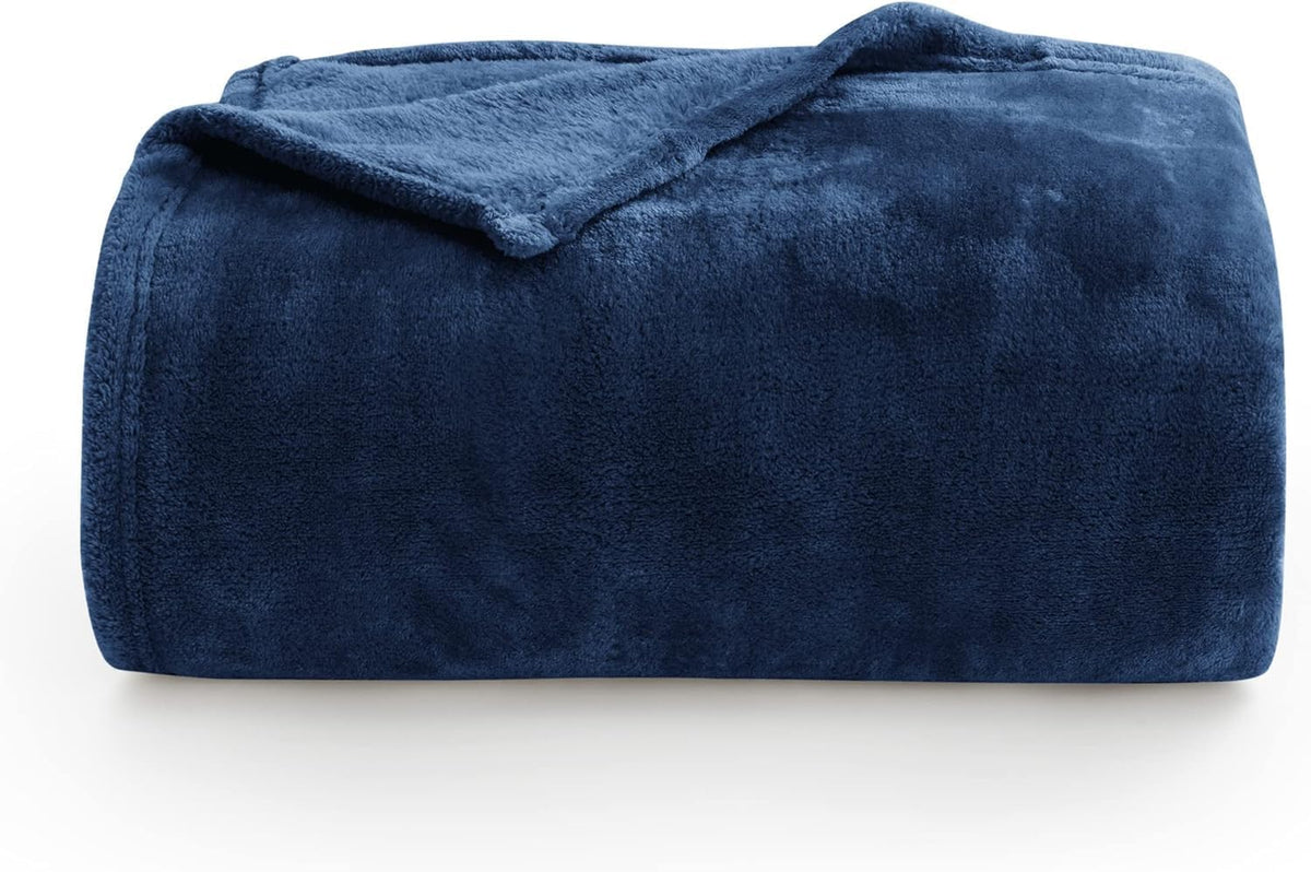 BEDELITE Fleece Blanket Black Throw Blankets for Couch & Bed, Luxury Plush Cozy Fuzzy Blanket 50x60 inches, Super Soft Warm Lightweight Throw Blanket for Travel Camping - Colors B