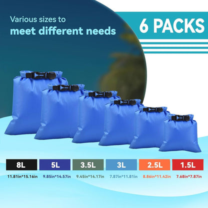 Dry Bags Waterproof, Lightweight Dry Bags for Kayaking Waterproof，Outdoor Waterproof Bag for Kayaking Hiking Boating Camping