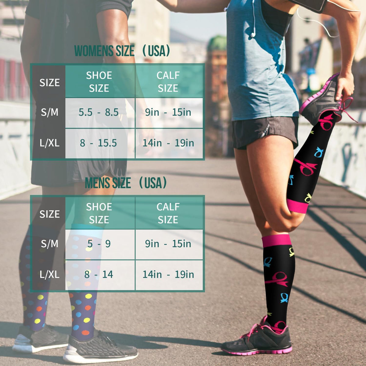 Laite Hebe 3 Pack Medical Compression Sock-Compression Sock For Women and Men Circulation -Best for Running,Nursing,Athletic Sports