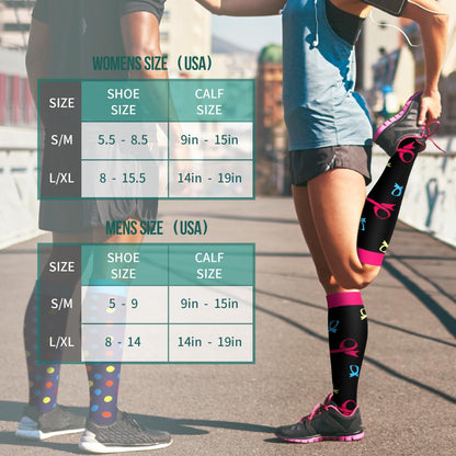 Laite Hebe 3 Pack Medical Compression Sock-Compression Sock For Women and Men Circulation -Best for Running,Nursing,Athletic Sports
