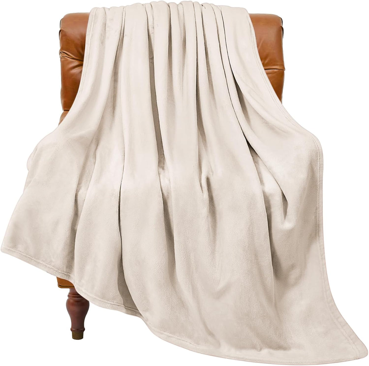 Fleece Blanket Soft Plush Throw for Couch Black 50"x60" - Colors A