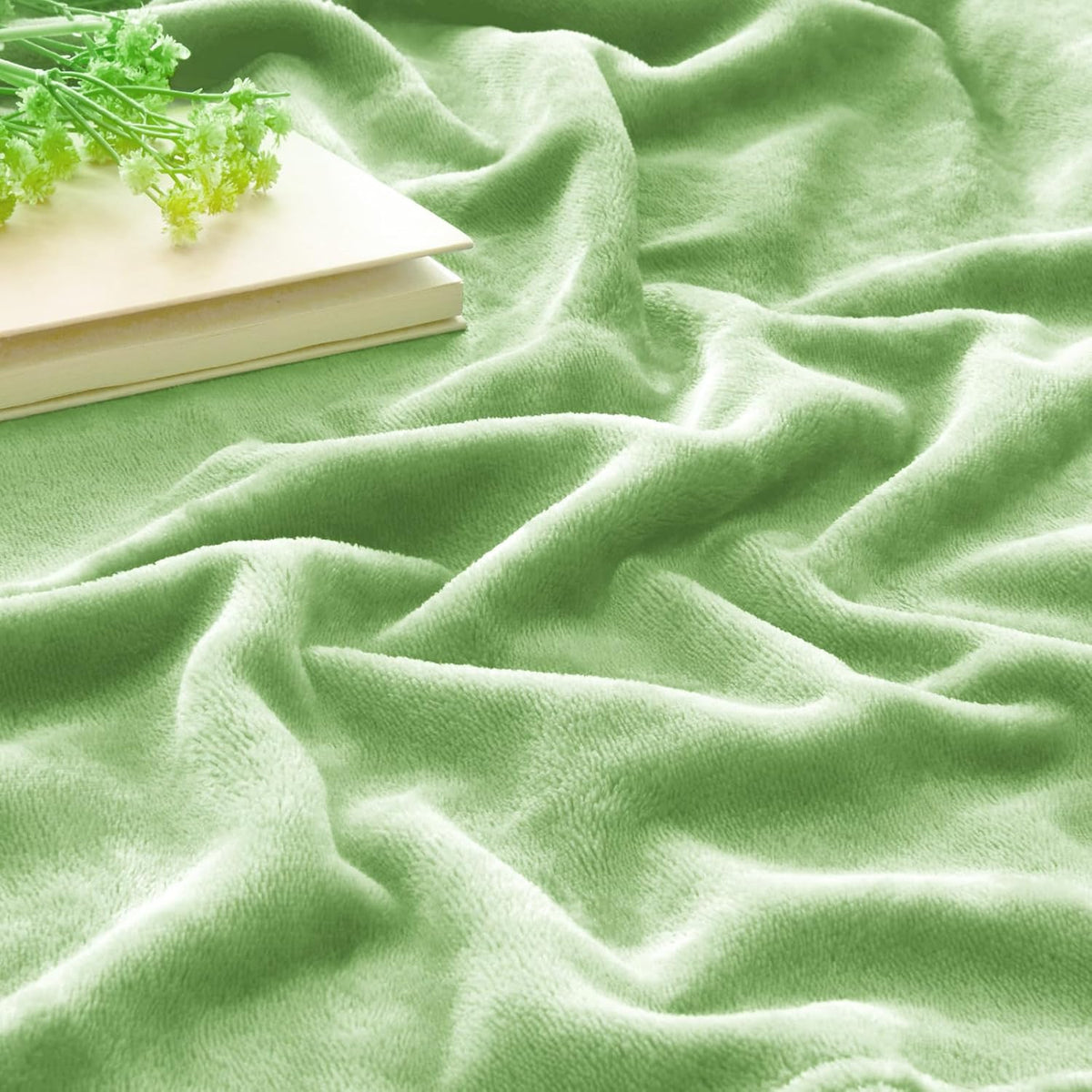Fleece Blanket Soft Plush Throw for Couch Black 50"x60" - Colors A