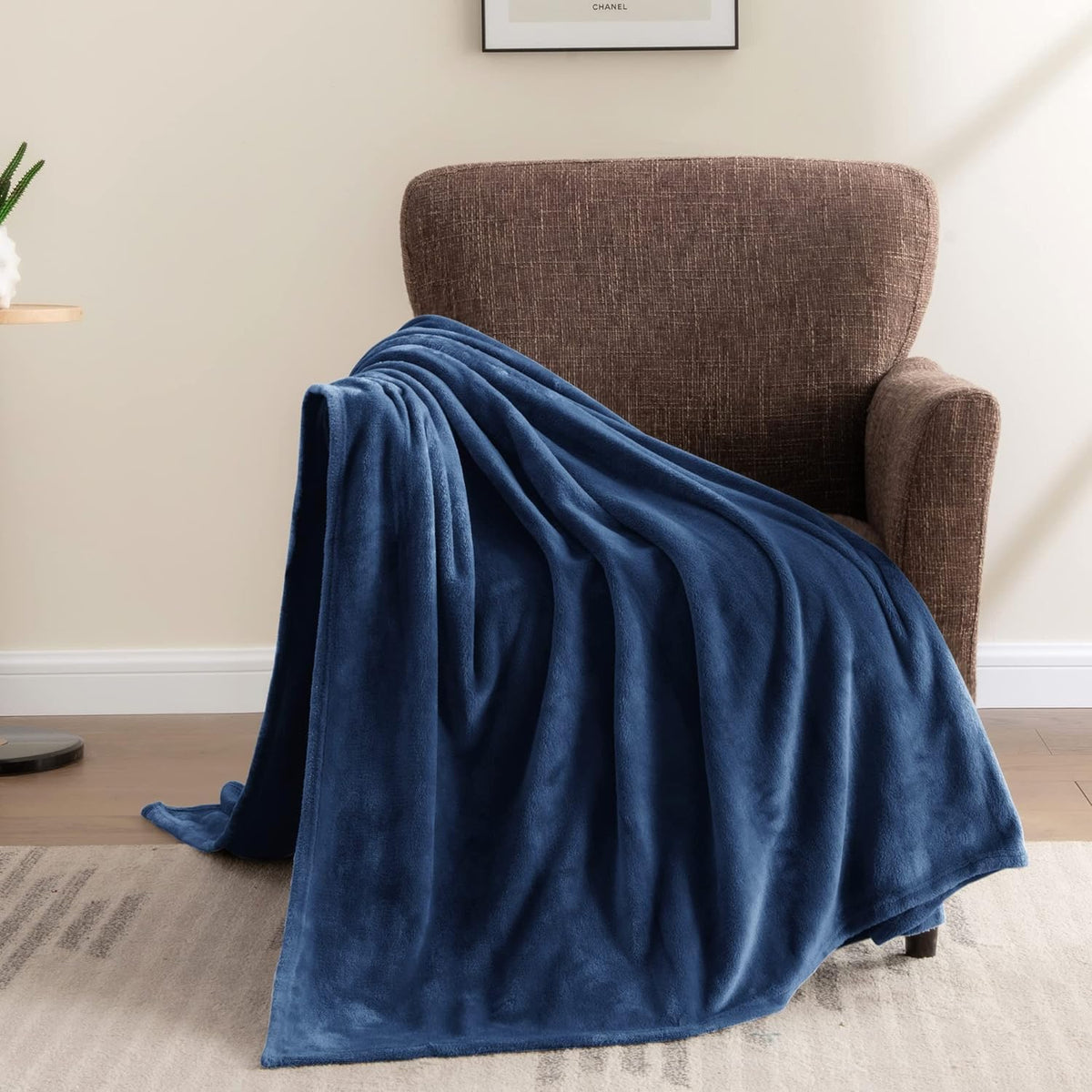 BEDELITE Fleece Blanket Black Throw Blankets for Couch & Bed, Luxury Plush Cozy Fuzzy Blanket 50x60 inches, Super Soft Warm Lightweight Throw Blanket for Travel Camping - Colors B