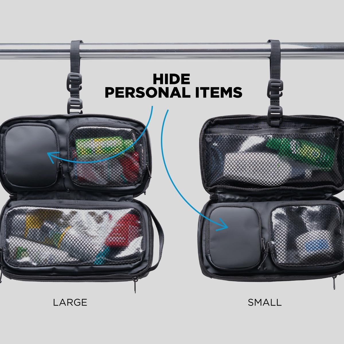NOMATIC Toiletry Bag for Trips - Great for Travel Size Toiletries - Travel Essentials Wash Bag - Travel Makeup Bag